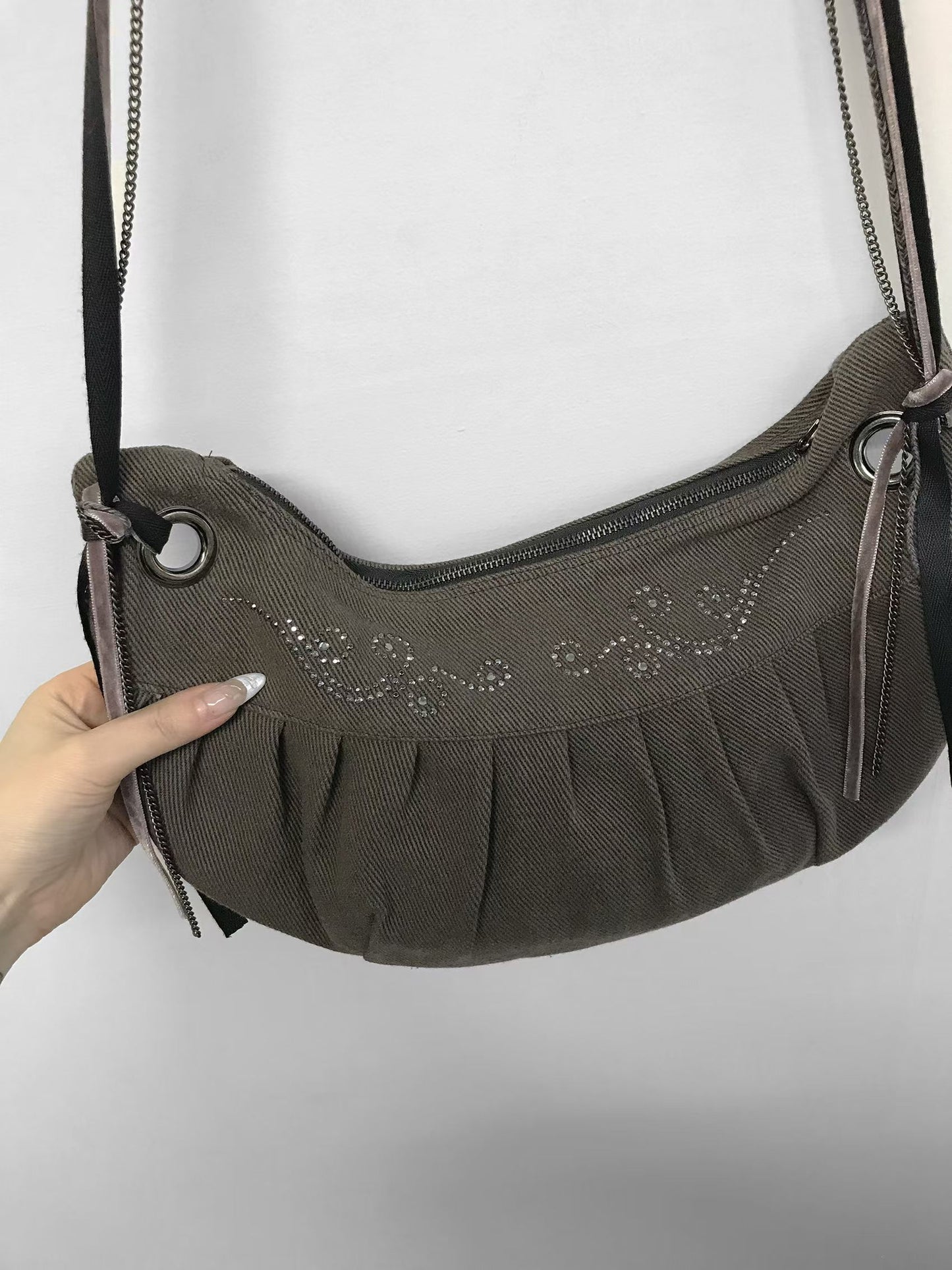 水鑽復古斜挎包 Rhinestone Retro Crossbody Bag