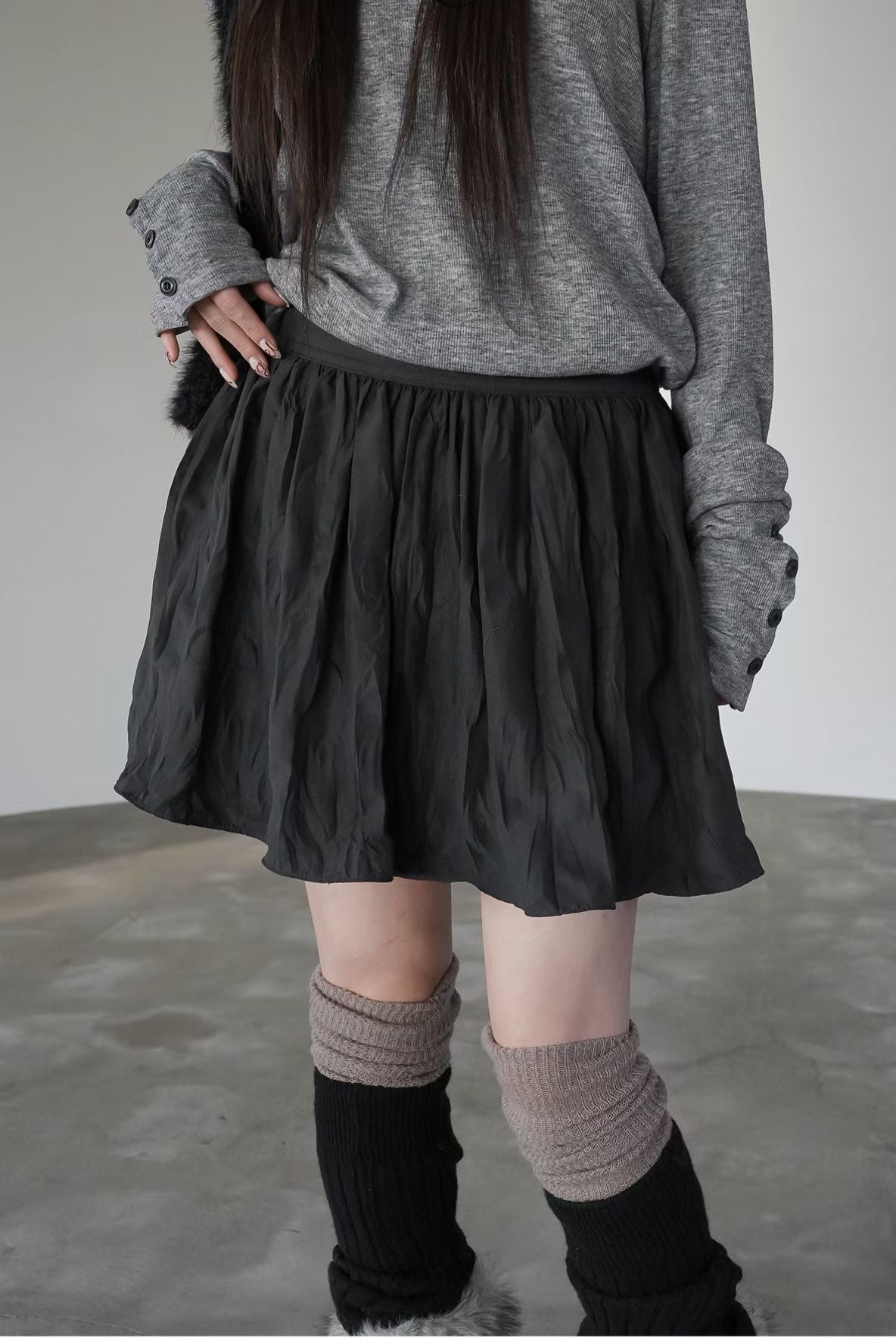 百搭皺皺短裙 Ruched Mini Skirt