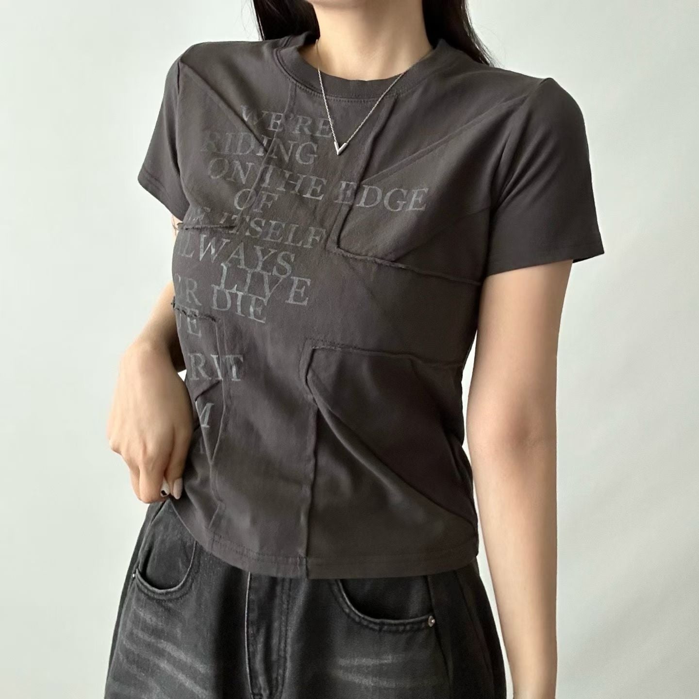 十字架字母印花短袖 Cross Lettering Short Sleeve Tee