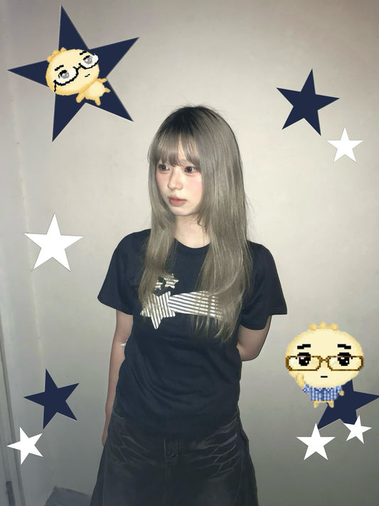 條紋星星短袖T-Shirt Striped Star Short Sleeve T-Shirt