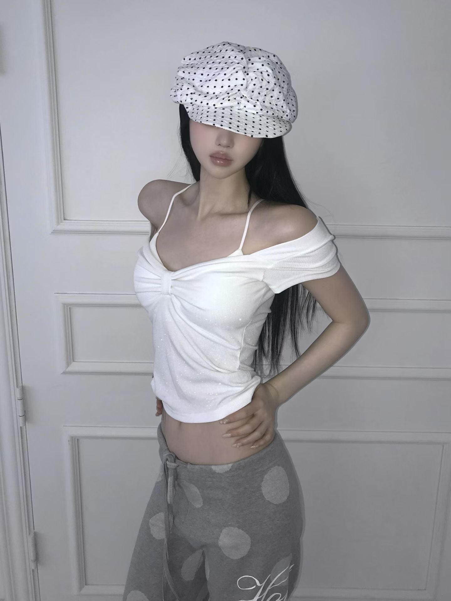 蝴蝶結露肩上衣 Bow Tie Off Shoulder Top