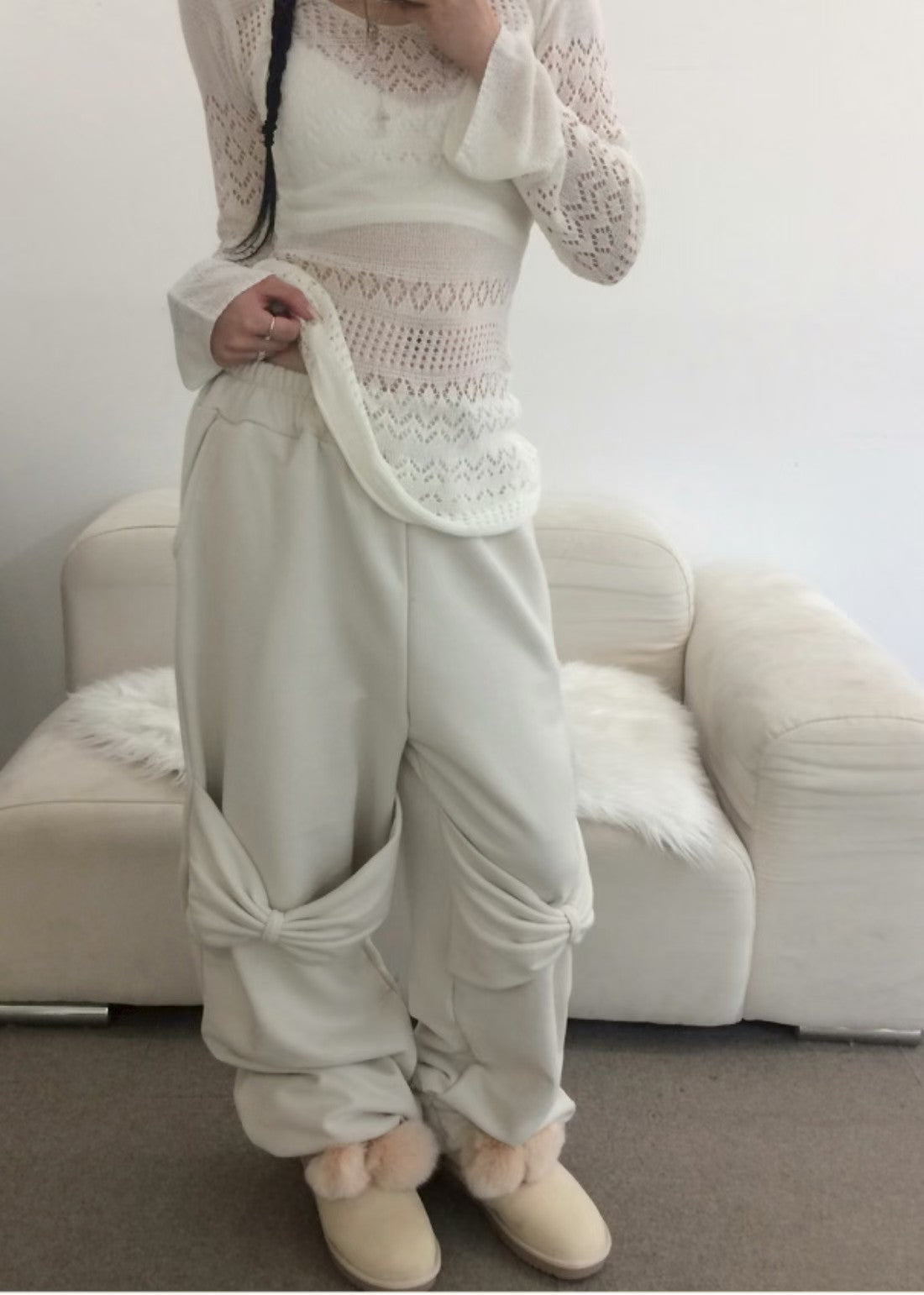 立體蝴蝶結棉褲 Bow-Knot Cotton Pants