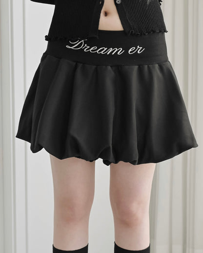 刺繡字母花苞裙Embroidered Letter Pumpkin Skirt