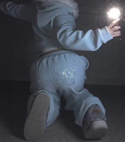 水鑽鬆緊衛褲  Rhinestone Drawstring Sweatpants