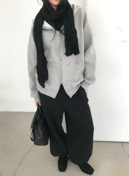 拼字衛衣外套 Letter Appliqué Hoodie Jacket