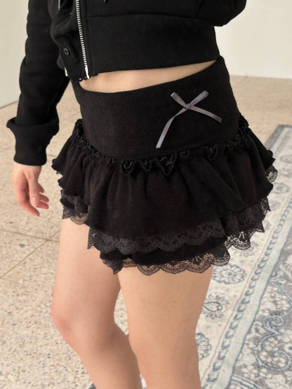 蕾絲針織蛋糕裙 Lace Knitted Cake Skirt