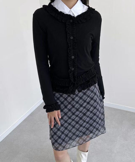 荷葉花邊針織上衣 Ruffle Lace Kint Top