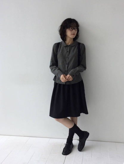 復古格仔長袖襯衫 Vintage Checkered Long-Sleeved Shirt