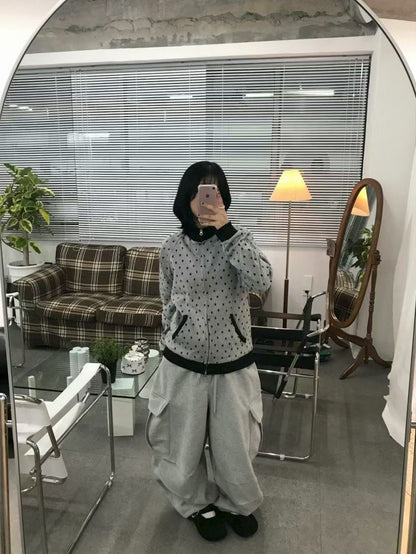 Launch Special⭐︎星星撞色插肩拉鍊外套 Star Contrast Raglan Zip-Up