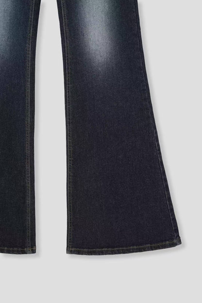 水鑽牛仔喇叭褲 Rhinestone Denim Flared Pants