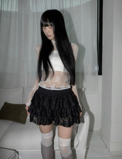 蕾絲蛋糕裙 Lace Layered Cake Skirt