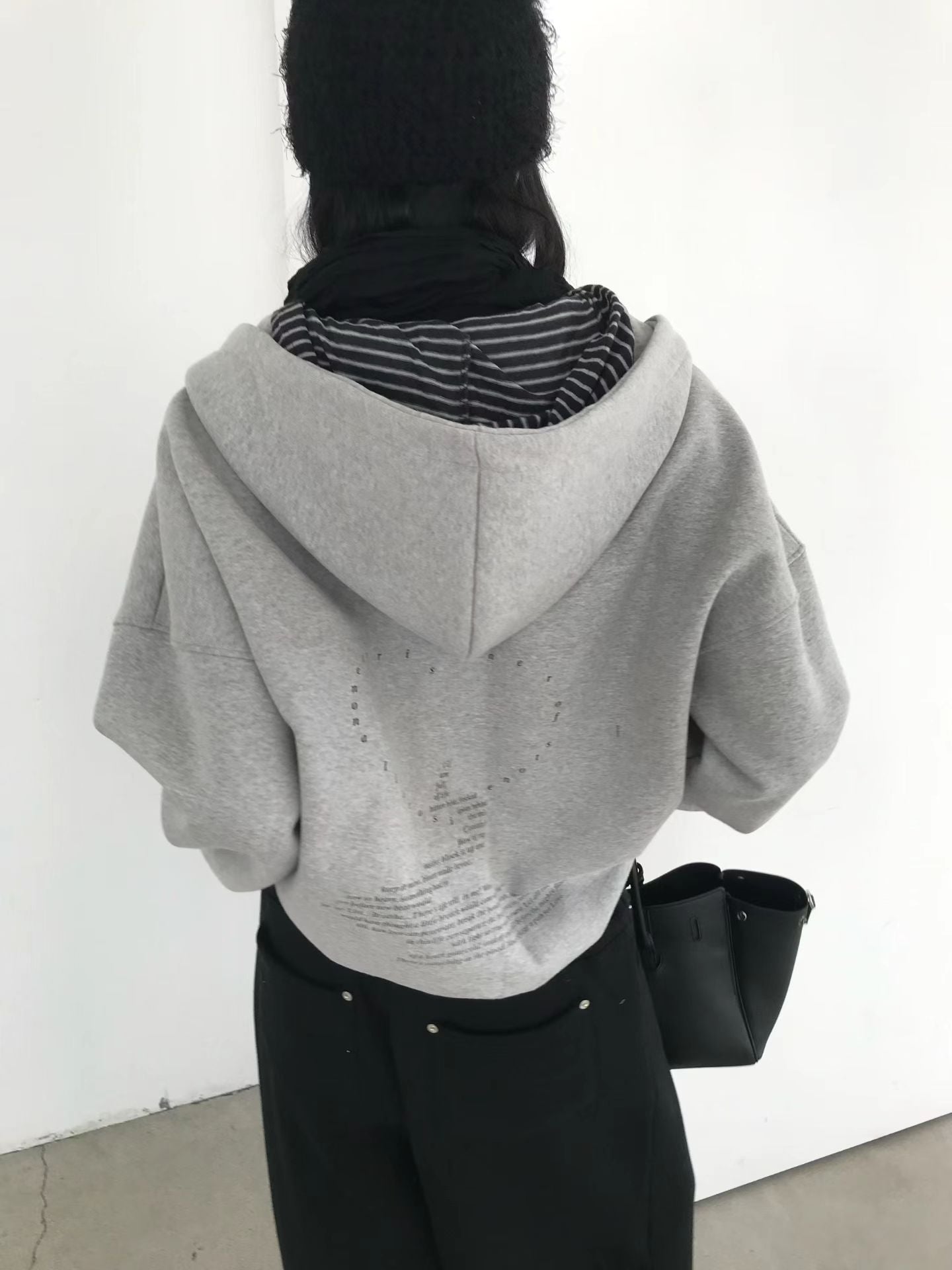 拼字衛衣外套 Letter Appliqué Hoodie Jacket