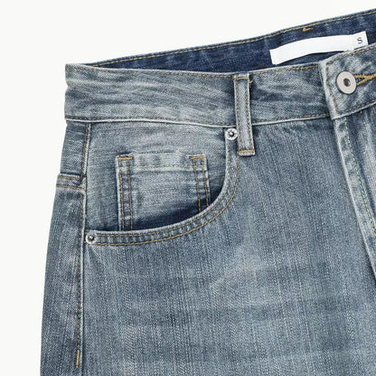 【Unisex】水洗寬鬆牛仔褲 Washed Loose Jeans