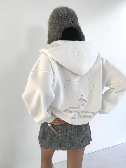 拼字衛衣外套 Letter Appliqué Hoodie Jacket