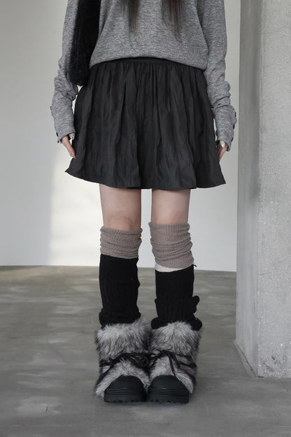 百搭皺皺短裙 Ruched Mini Skirt