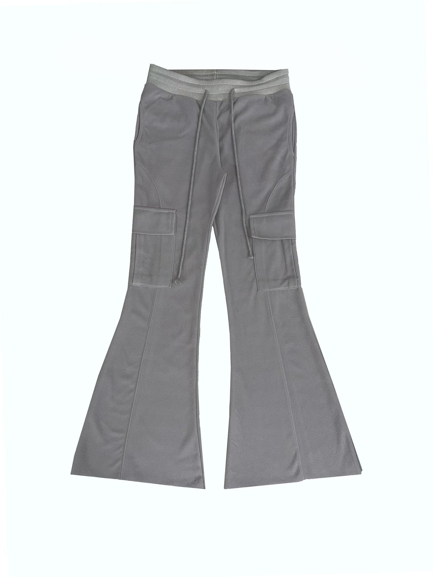 針織拼色喇叭褲 Colorblock Knit Flare Pants