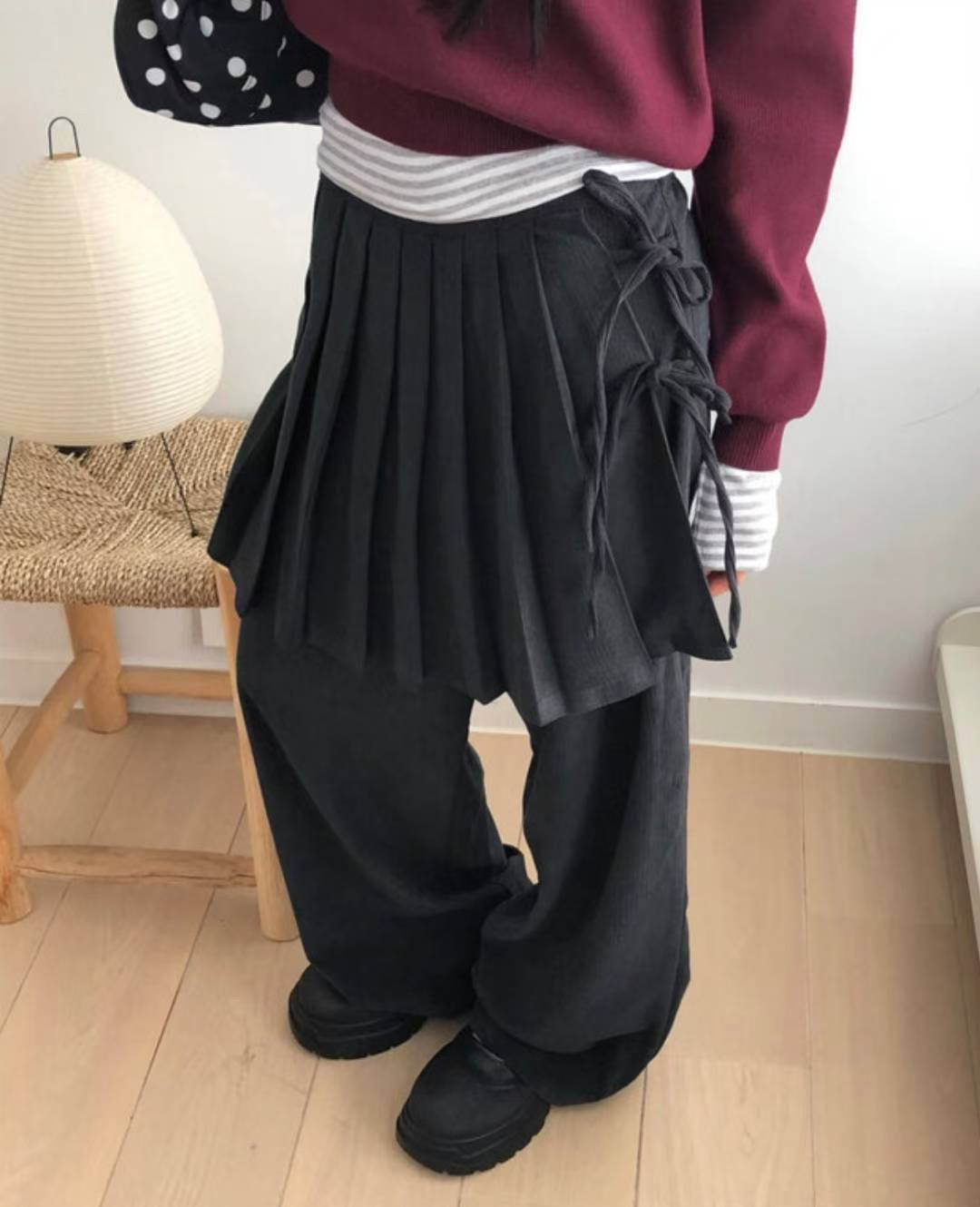 蝴蝶結綁帶裙褲 Bow-Tie Strap Skort