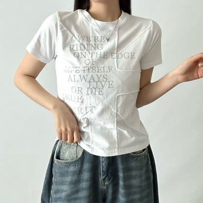 十字架字母印花短袖 Cross Lettering Short Sleeve Tee