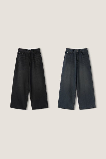 腰帶牛仔直筒褲 Belted Straight Leg Jeans