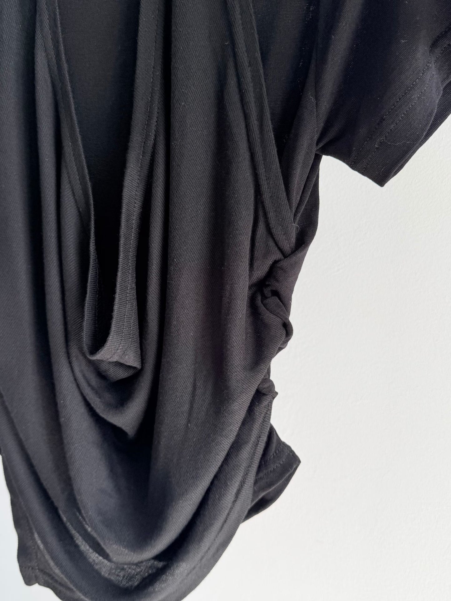 盪領掛頸短袖上衣 Halter Cowl Neck Short Sleeve Top