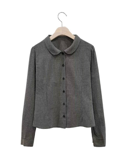 復古格仔長袖襯衫 Vintage Checkered Long-Sleeved Shirt