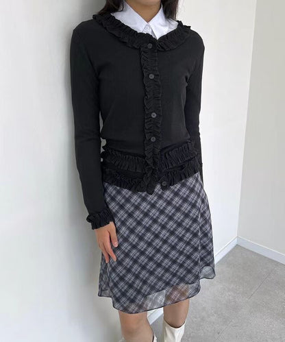 荷葉花邊針織上衣 Ruffle Lace Kint Top