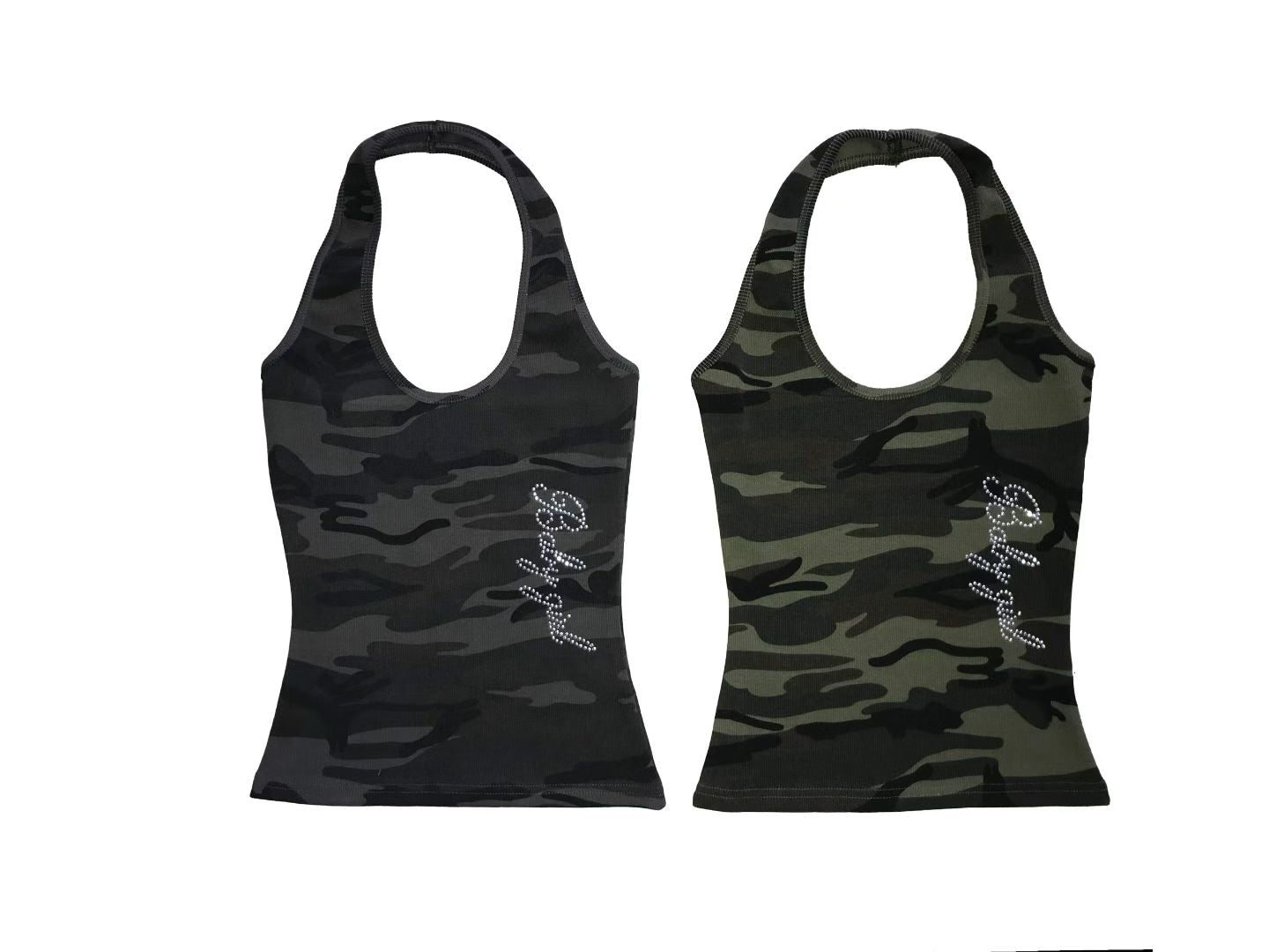 水鑽迷彩背心 Rhinestone Camouflage Vest