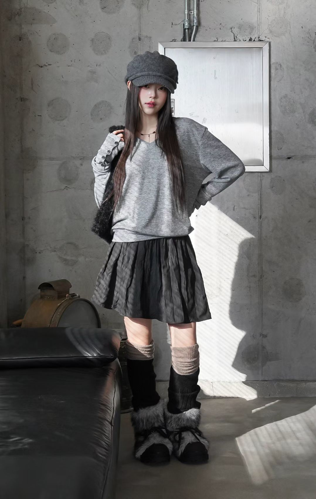 百搭皺皺短裙 Ruched Mini Skirt