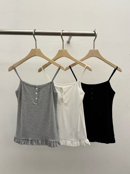 裙擺鈕扣吊帶 Button-Down Flare Camisole