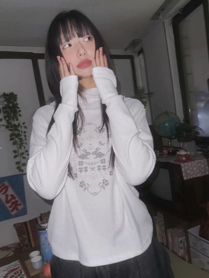 兔仔連帽長袖上衣 Bunny Hooded Long-Sleeved Top