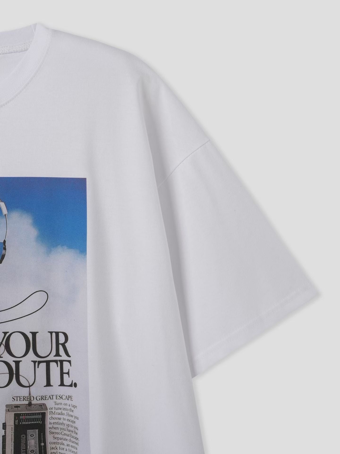 【Unisex】耳機印花T-shirt Headphone Printing short-sleeved T-shirt (副本)