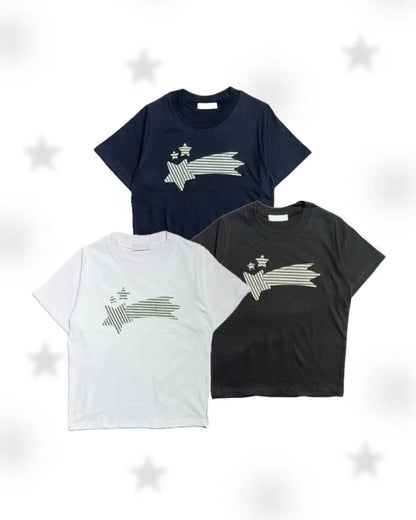 條紋星星短袖T-Shirt Striped Star Short Sleeve T-Shirt