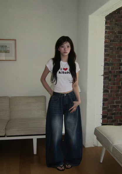 I LOVE KITCH 印花短版短袖 I LOVE KITCH Printed Short-Sleeves