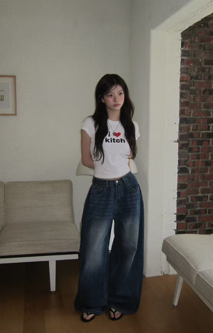 I LOVE KITCH 印花短版短袖 I LOVE KITCH Printed Short-Sleeves
