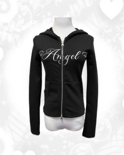 天使翅膀V領拉鏈外套 Angel Wings V Neck Zipper Jacket