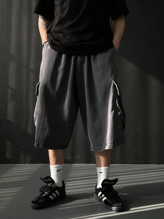 【Unisex】口袋牛仔五分短褲Pocket Denim Shorts