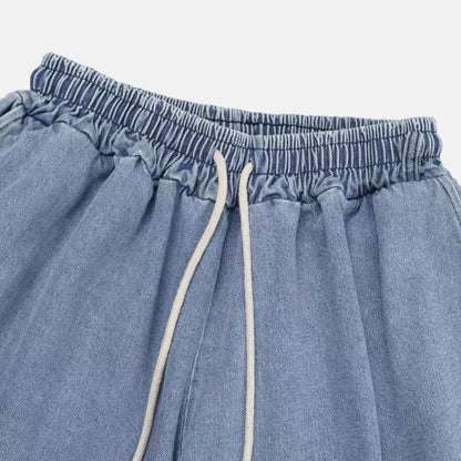 【Unisex】口袋牛仔五分短褲Pocket Denim Shorts