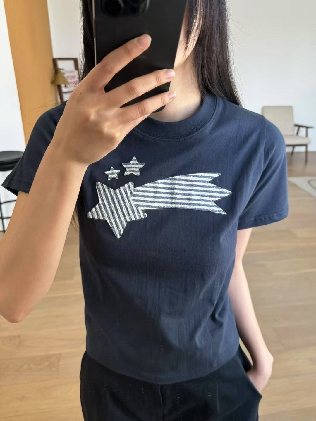條紋星星短袖T-Shirt Striped Star Short Sleeve T-Shirt