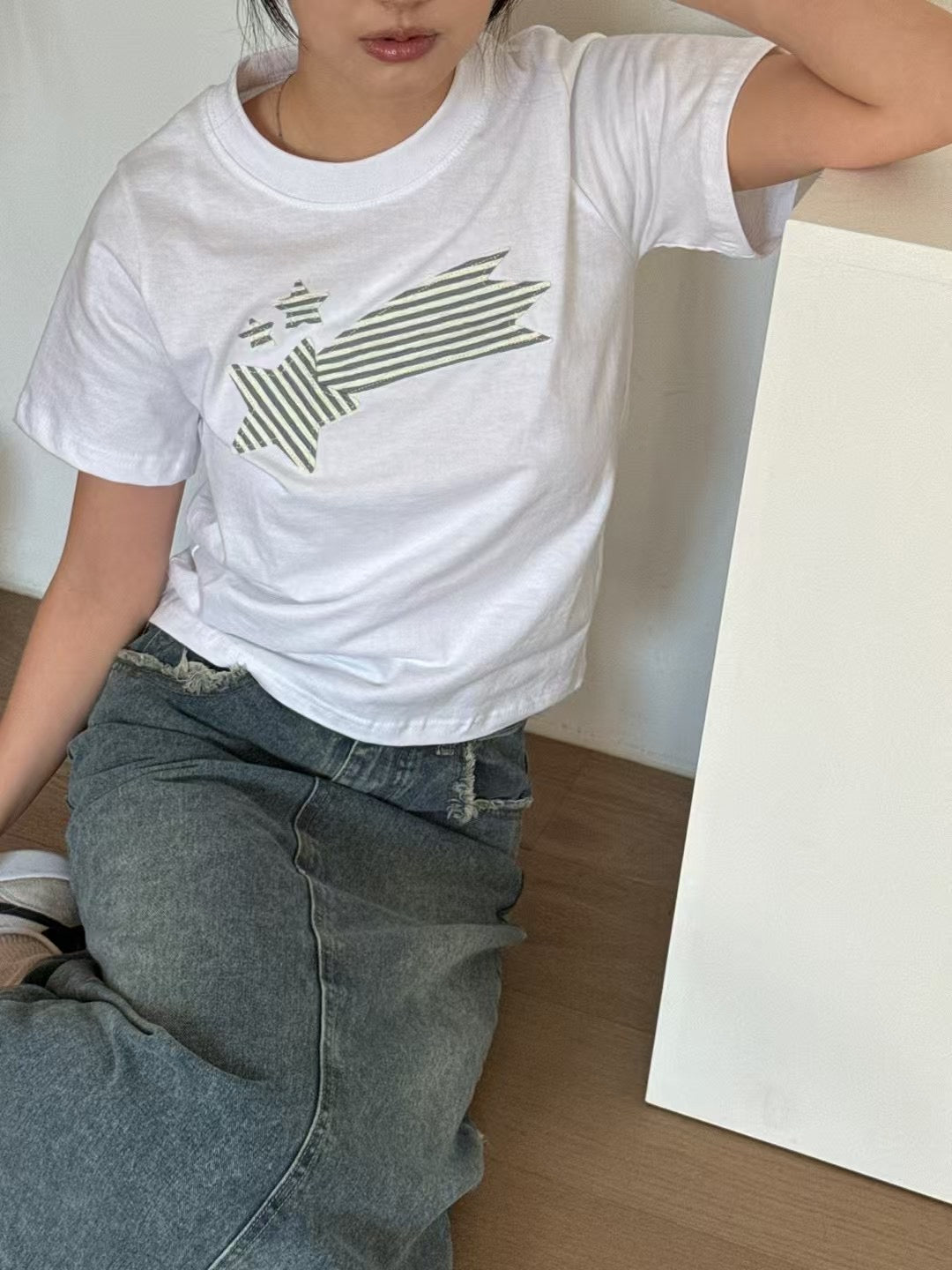 條紋星星短袖T-Shirt Striped Star Short Sleeve T-Shirt