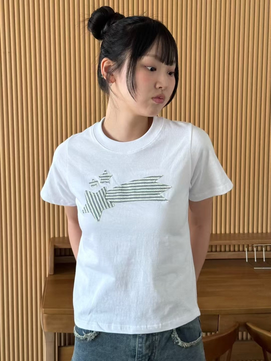 條紋星星短袖T-Shirt Striped Star Short Sleeve T-Shirt
