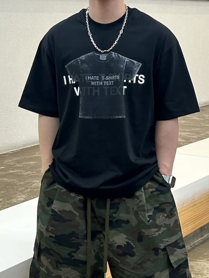 【Unisex】"I HATE T-SHIRTS WITH TEXT"短袖 "I HATE T-SHIRTS WITH TEXT" T-Shirt