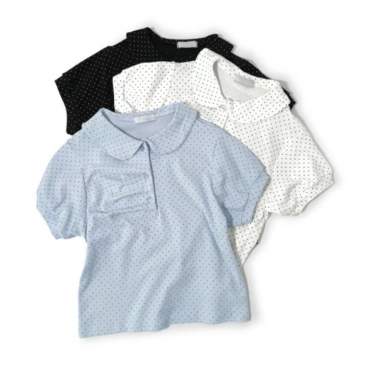 韓國波點polo領上衣 Korean Top