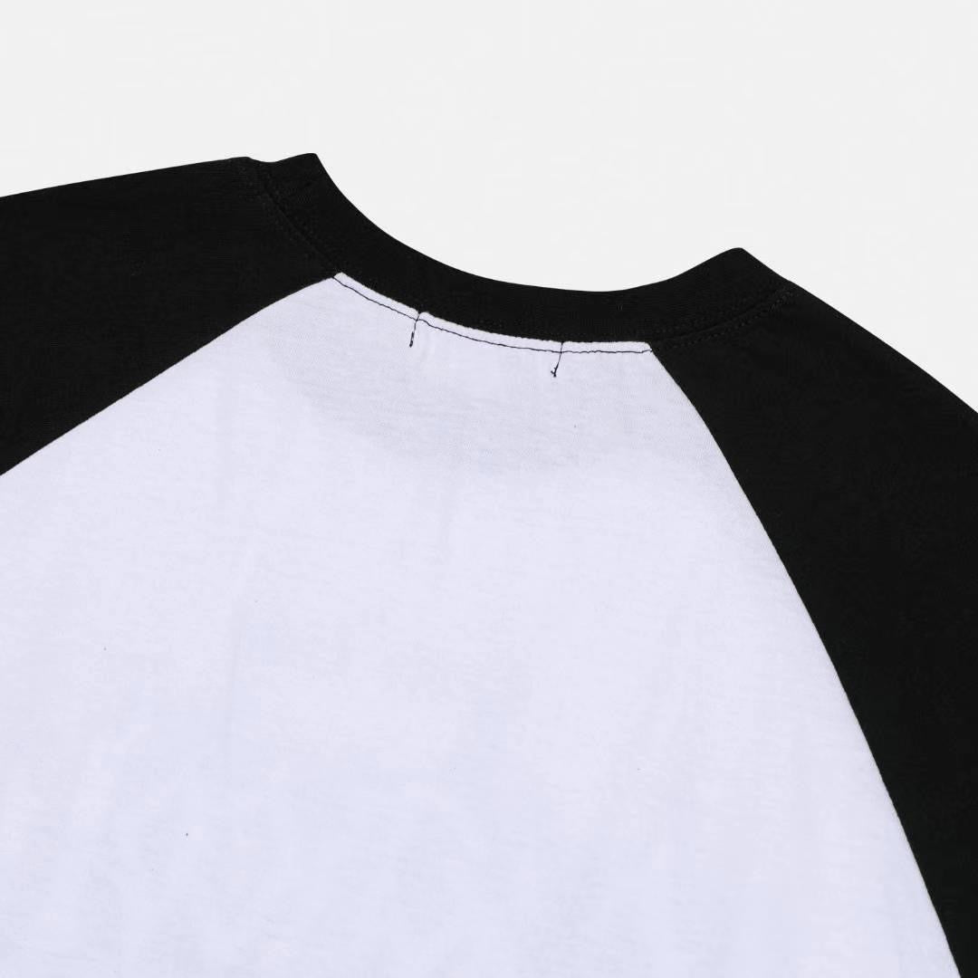 【Unisex】撞色印花短袖T-Shirt Printed Contrast Short-sleeved T-shirt