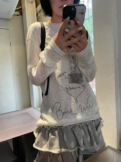 透膚印花罩衫 Sheer Printed Blouse