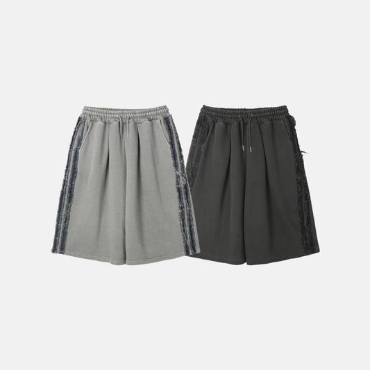 【Unisex】牛仔毛邊棉褲