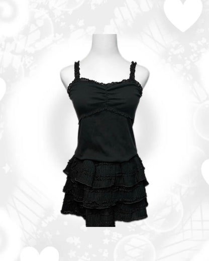 荷葉邊純色吊帶 Ruffled Solid Color Vest